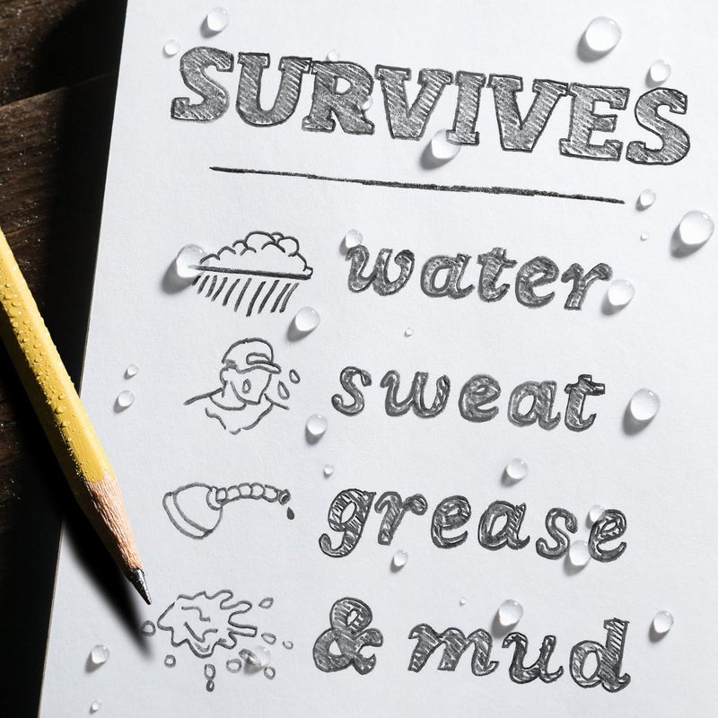 Rite in the Rain Weatherproof Hard Cover Notebook, 4 3/4" x 7 1/2", Yellow Cover, Field Pattern (No. 350F), 7.5 x 4.75 x 0.625 - Image 3